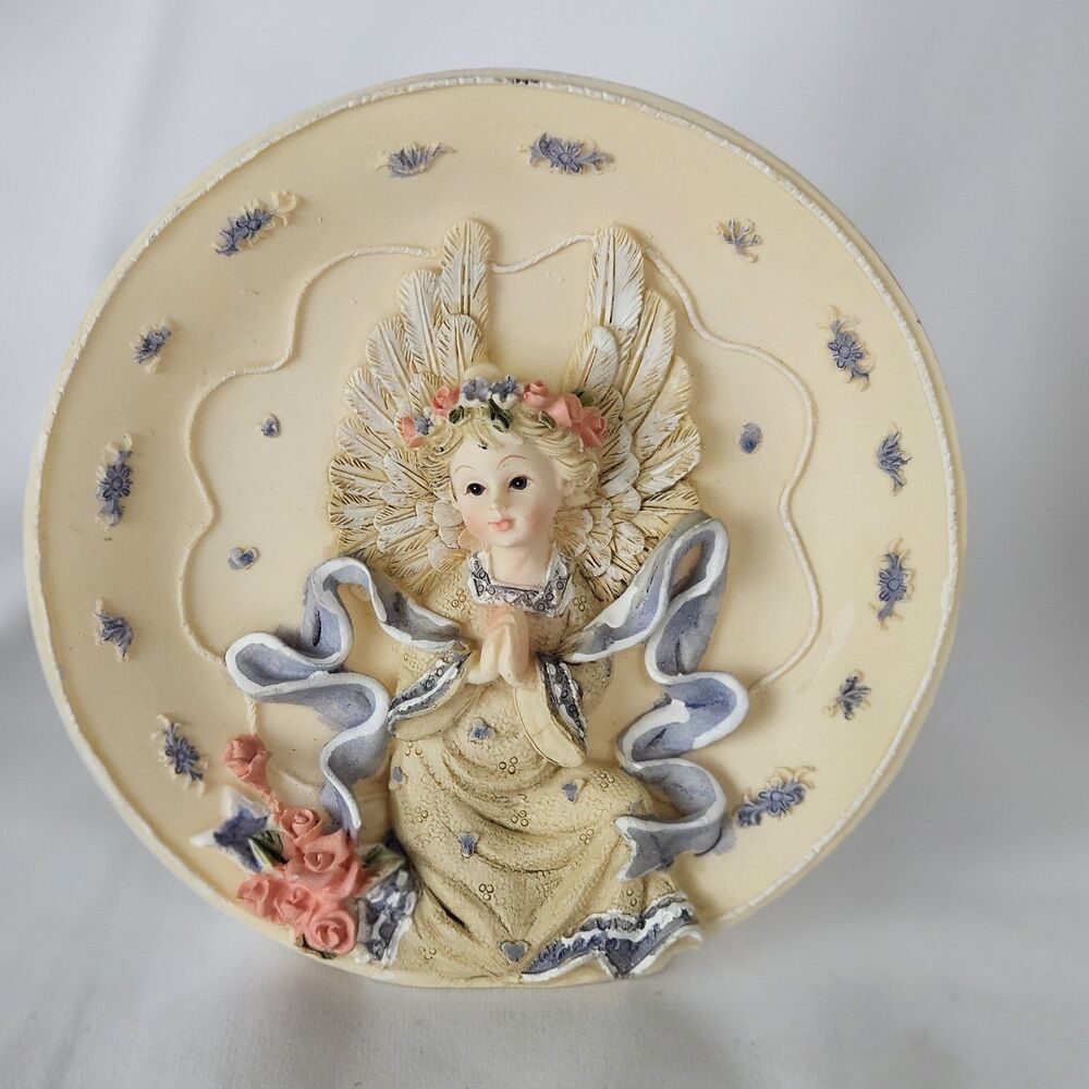 Ceramic Free Standing‎ Guardian Angel Plate